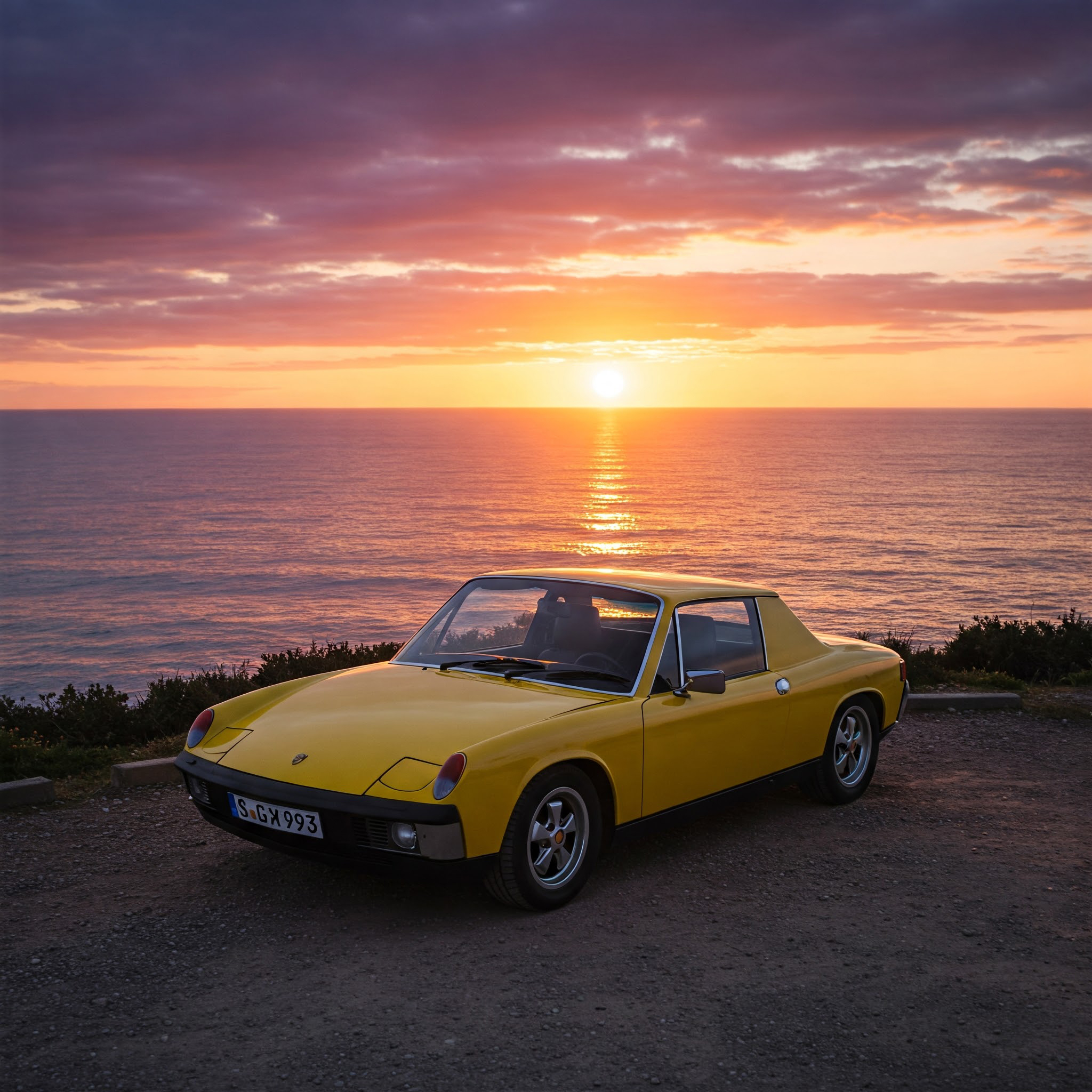 Gemini_AI_Generated_Image_of_yellow_Porsche_914_at_Sunset.jpg