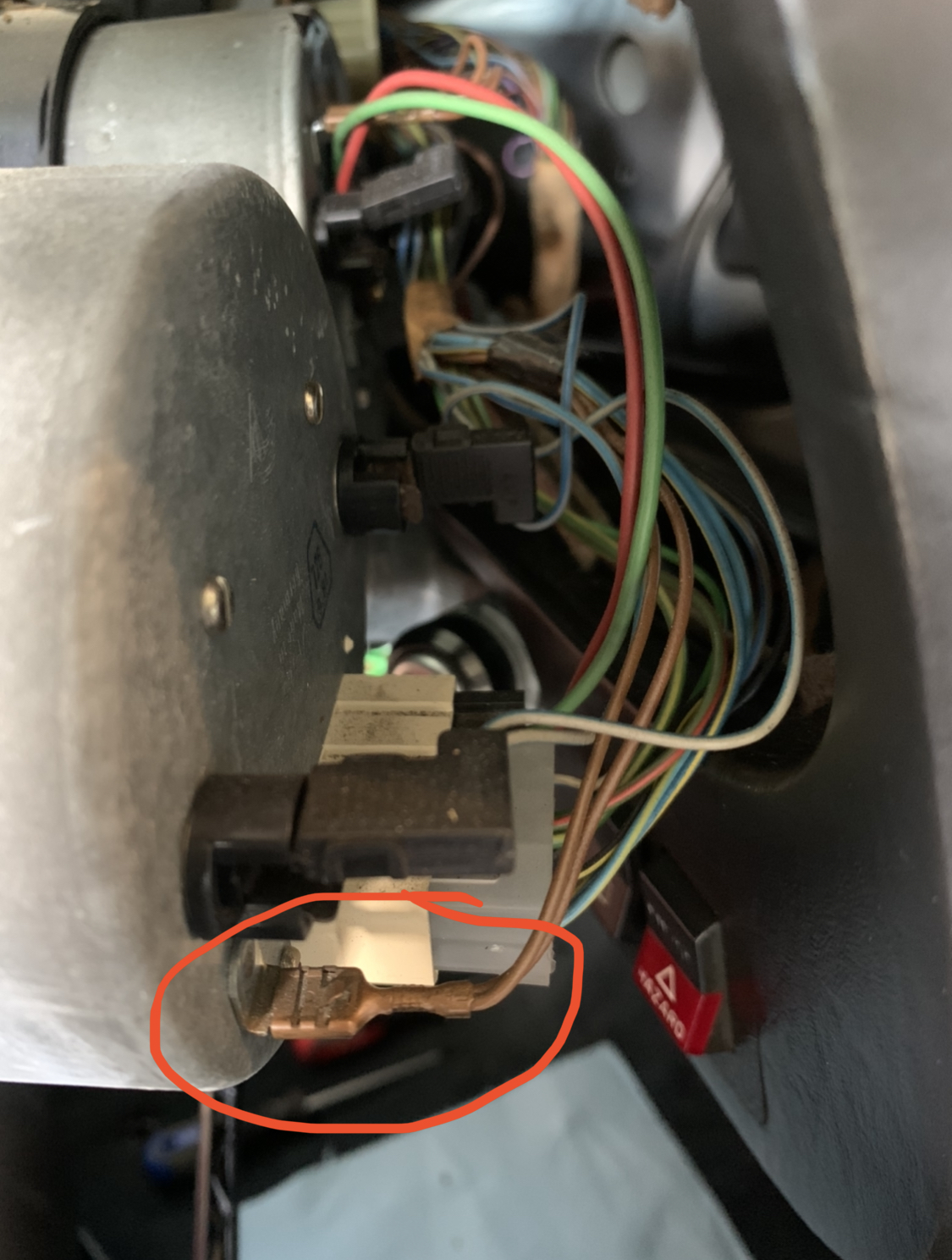 Old Guage with Blade connector circled