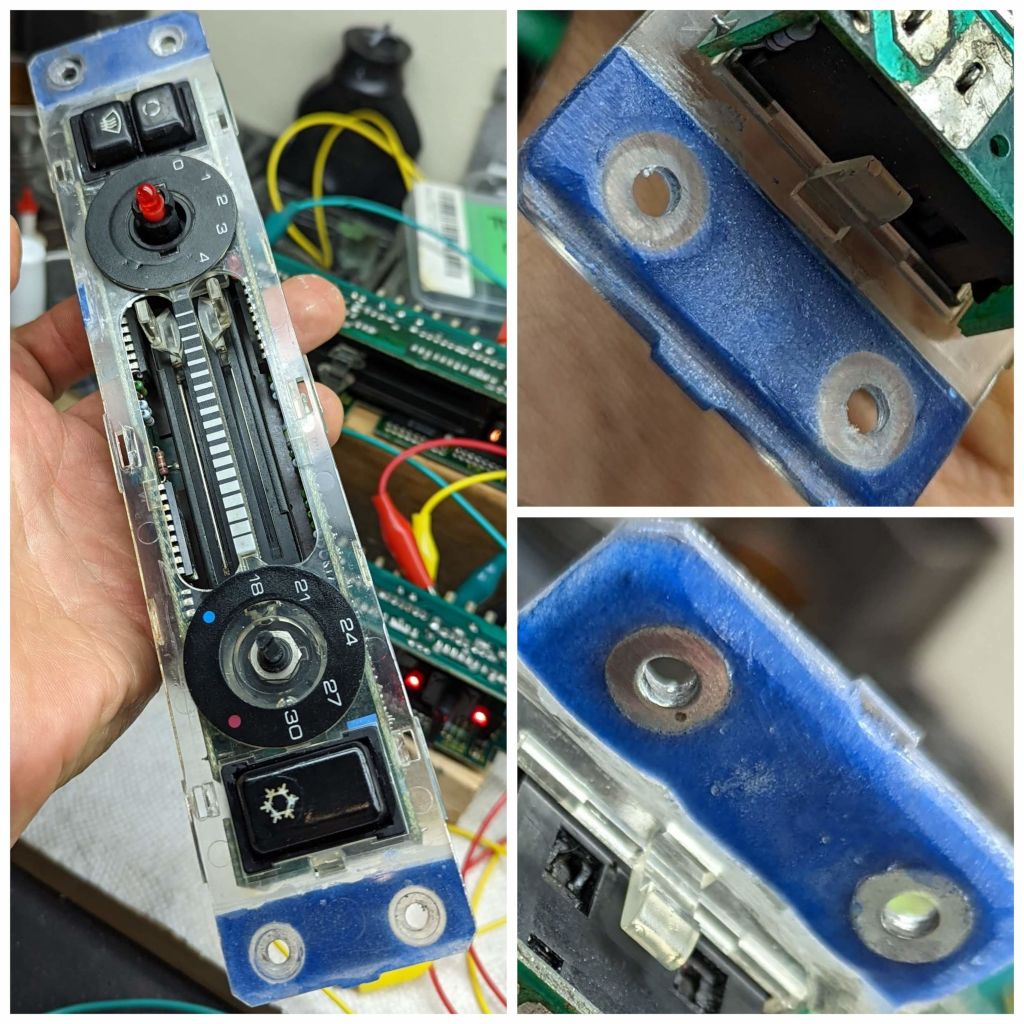 Climate Control Module Face Plate Screw Holes